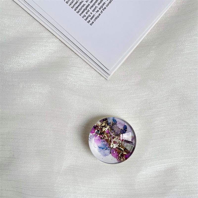 Transparenter Kristallkugel-Handyhalter: Kreativer Einziehbarer Ständer für Faule Desktop-Nutzung