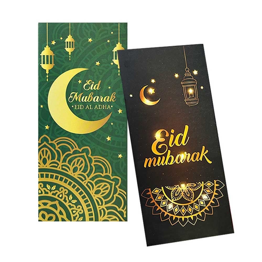 6PCS Multicolor Eid Mubarak Cash Envelopes Paper Lucky Greeting Card  Gift