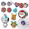 Copperchristmas Series Santa Claus Star Heart Bead Fit Original Bracelet Diy Fine Charm Jewelry Gifts For Women Accessories