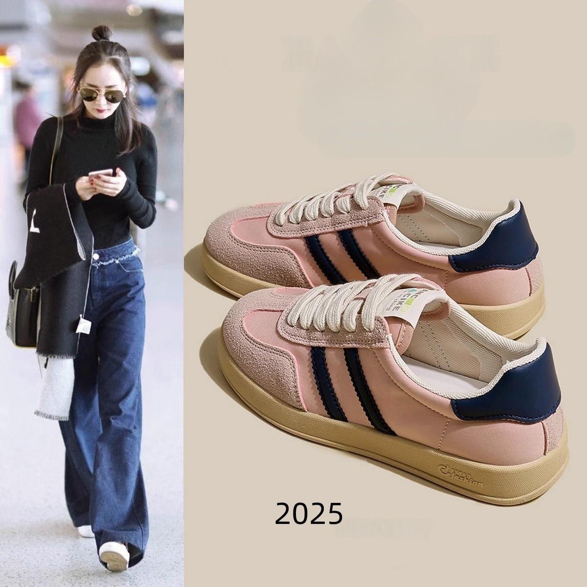 

Forrest Gump training shoes women s little white shoes 2025 new spring thin breathable shoes sports and leisure shoes women s shoes color matching 41 рожевий