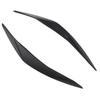 2 Pcs Headlight Eyebrow Left Right Front Light Eyelid Cover Trim for 5 Series F10 Pre‑LCI 2010 to 2013