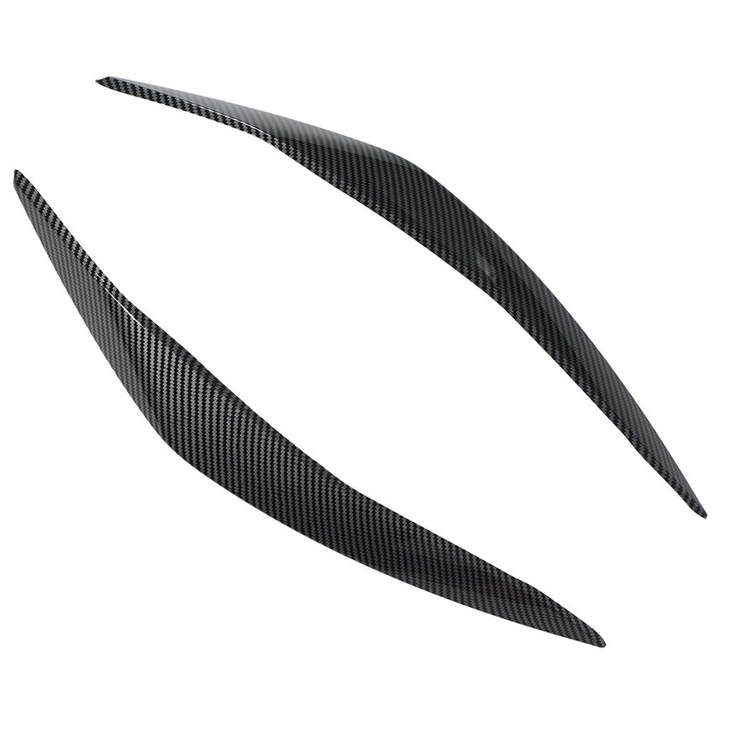 2 Pcs Headlight Eyebrow Left Right Front Light Eyelid Cover Trim for 5 Series F10 Pre‑LCI 2010 to 2013