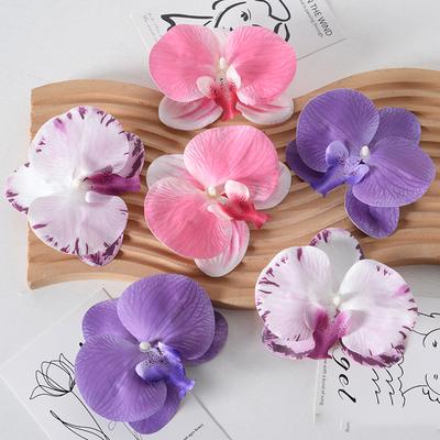 Brosche DIY Schmuckherstellung Handwerk Simulierte Blume Handgefertigte Accessoires Kopfschmuck Schmetterling Orchidee Blume Dekoration Haarnadel Geschenk