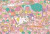 BEVERLY (BEVERLY) [Feito no Japão] Quebra-cabeça Pequeno Beverly 500 Peças Personagens Sanrio Parque Retrô (26 x 38 cm) 500S-014