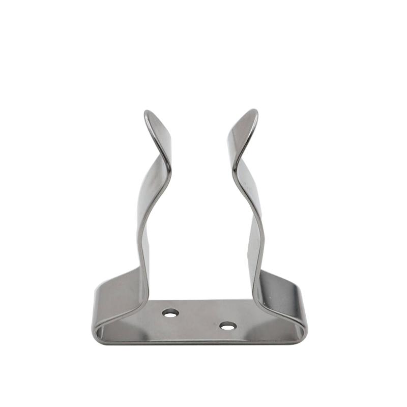 Support de rame de bateau de remplacement en acier inoxydable Universel Durable Support mural Tube Support Clips Clips à ressort Argent Support de crochet de bateau
