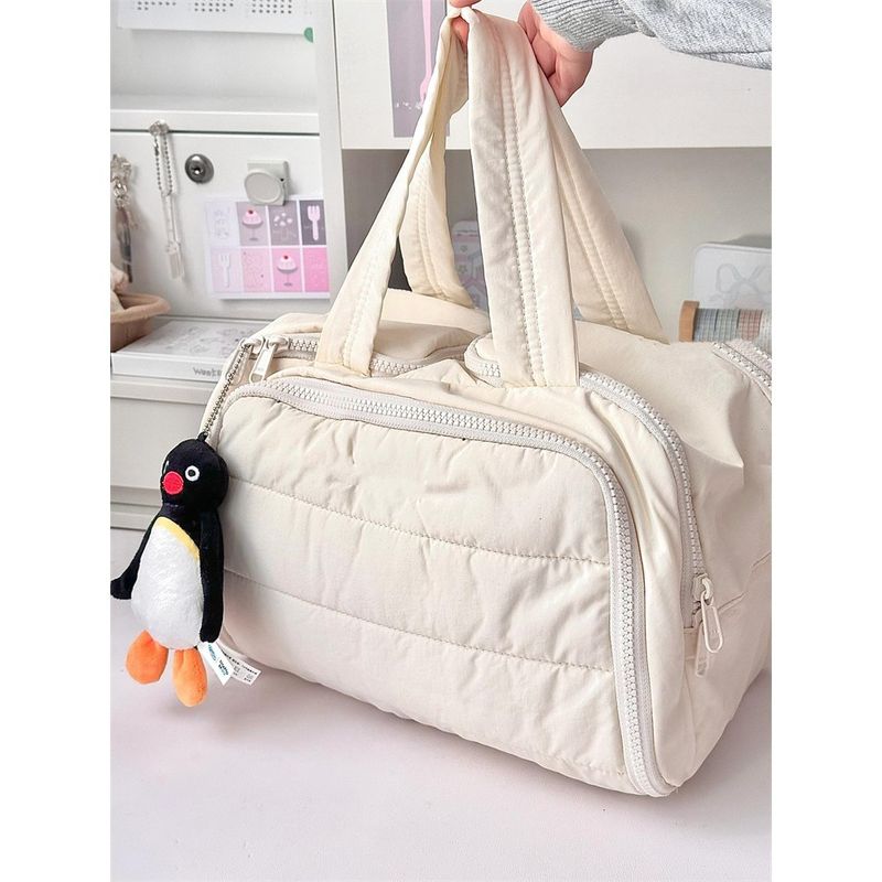 

Cosmetic Bag Women Large Capacity Convenient Travel Wash Bag Korean Series Sweet Hand Bag Partition Storgage Bag Beige