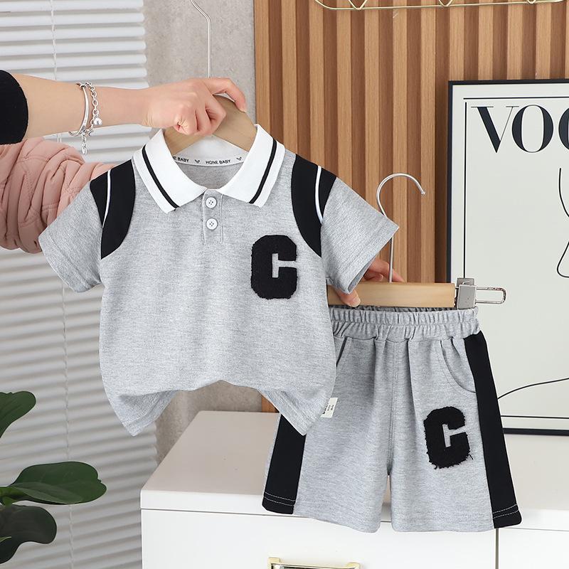 2Pcs/Sets Summer Baby Girl Clothes Suit Children Boys Fashion T-Shirt + Shorts Toddler Casual Sports Costume Kids Tracksuits Summer