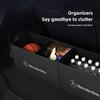 CRJ1 Large Capacity Leather Car Trunk Organizer Interior Toolbox For Mercedes Benz AMG E S C A B Class GLE GLS CLA CLE GLC CLS GLA