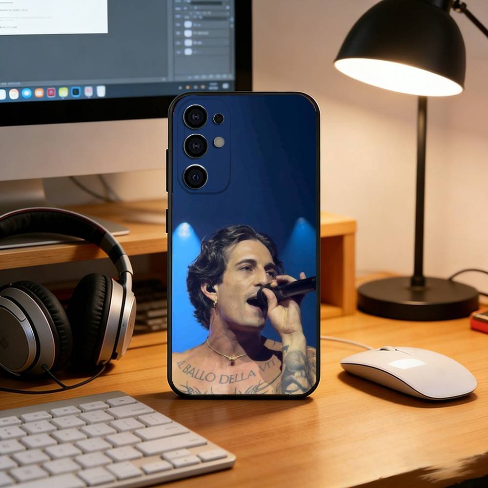 M-Maneskin Damiano David Phone Case Black Silicone Soft For Samsung S25,S24,S21,S22,S23,S30,Ultra,S20,Plus,Fe,Lite