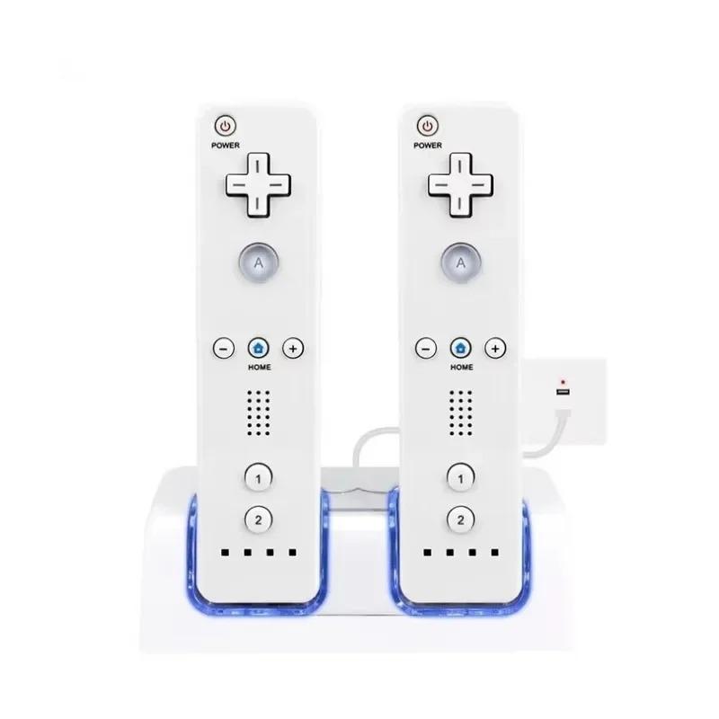 2-in-1 Charging Station Dock Stand +2800mAh Rechargeable Battery for Wii Gamepad Remote Controller Charger Dock Station