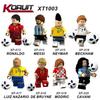 Messi Leo Neymar Cristiano Ronaldo Plastic Football Figurine Blocks Building