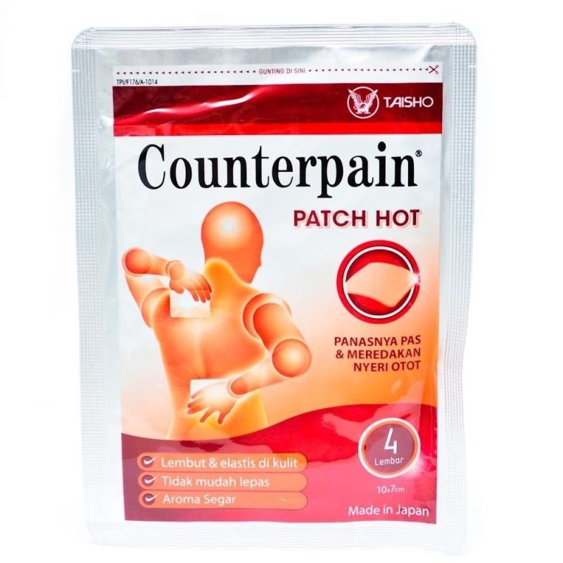 Counterpain Ciepły plaster 7x10cm 4szt. na skręcenia, sztywność barku i zmęczenie mięśni z mentolem