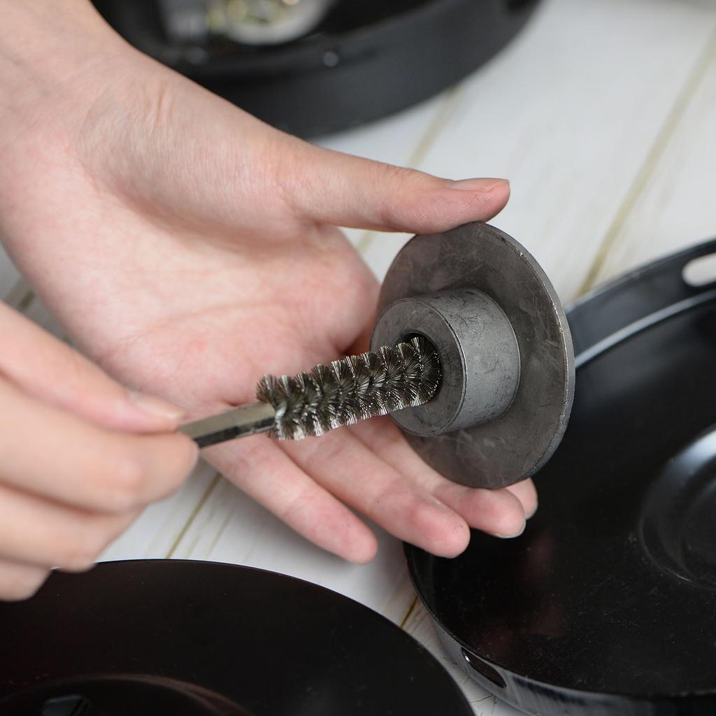 uxcell Brass Drill 8mm Wire Brush Cleaning Hex for and Pack of 3 Brush, Diameter, Handle, 6.35mm Shank, Piping, Ports, Bearings,