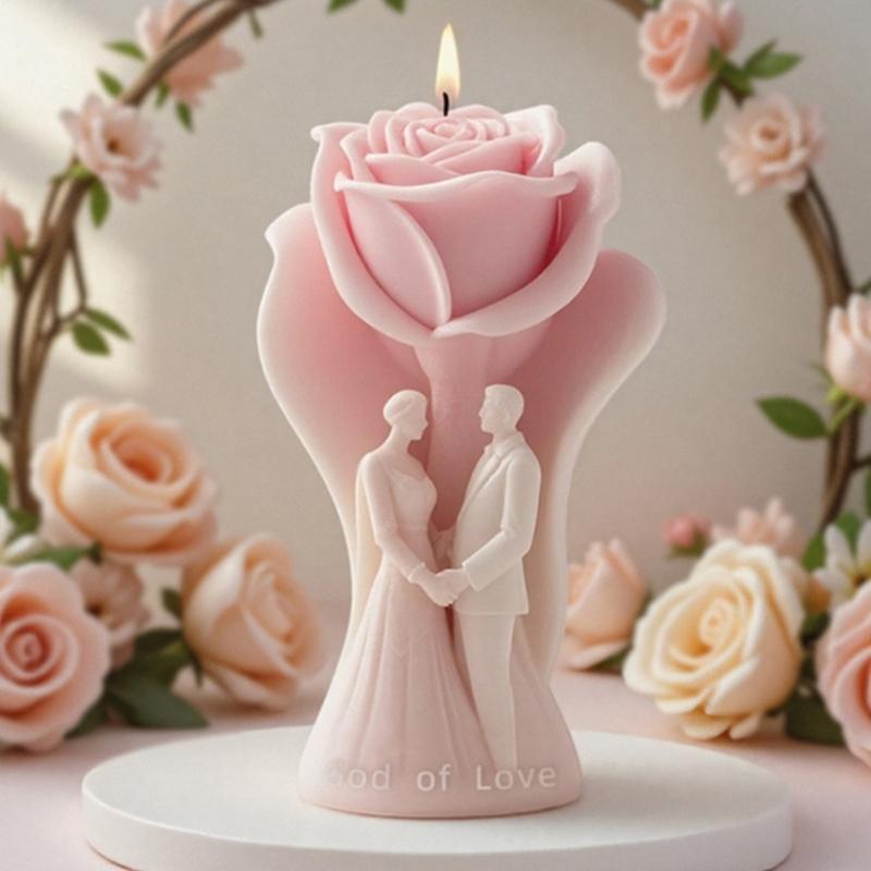 Cute Candle Mold,Rose Silicone Mold for Candle Making Rose Candle Mold for Diys Handmade Soap,Aromatherapys Candle