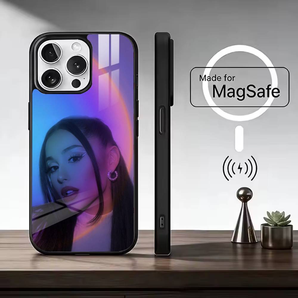Singer A-Ariana Grande Phone Case For iPhone17,16,15,14,13,12,11 Plus,Pro Magnetic For Magsafe Wireless Charging