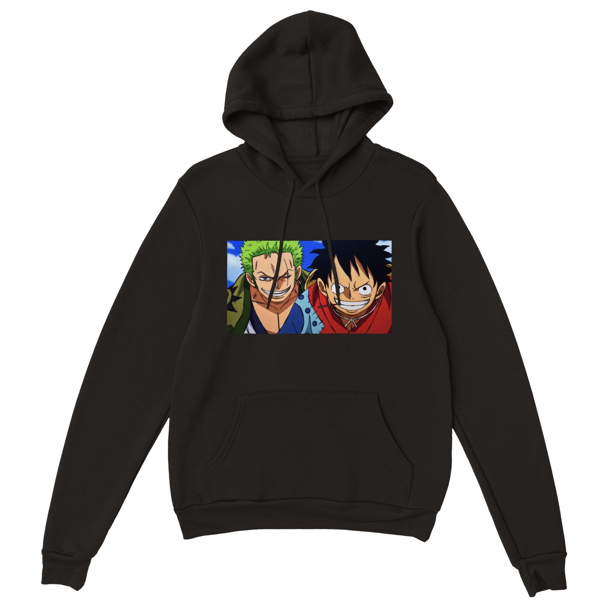 One Piece Zoro & Luffy Anime Graphic Hoodie Men Women Oversized Hoodies High-quality Retro and Fashionable Long-sleeved Hoodie 4XL