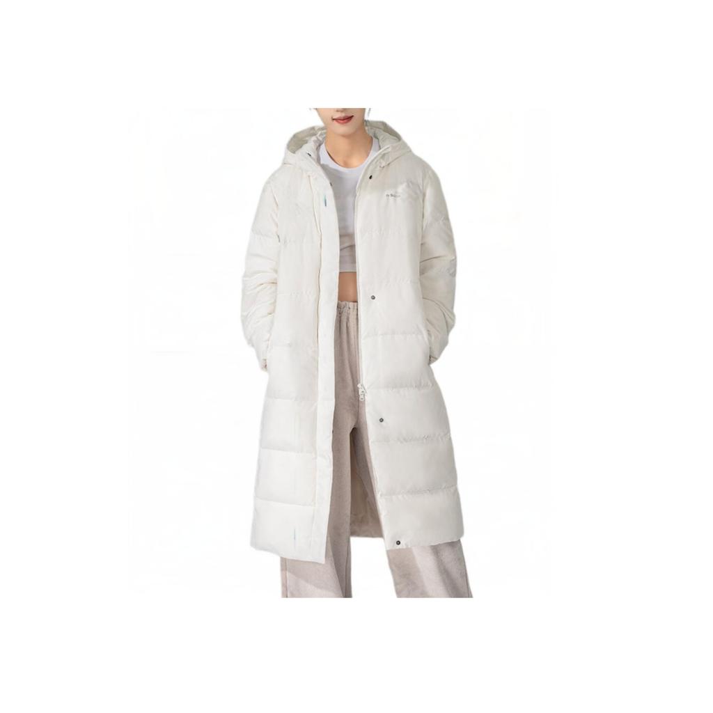 Adidas Warm Fashion Long Hooded Down Jacket Women Outerwear White JL9621