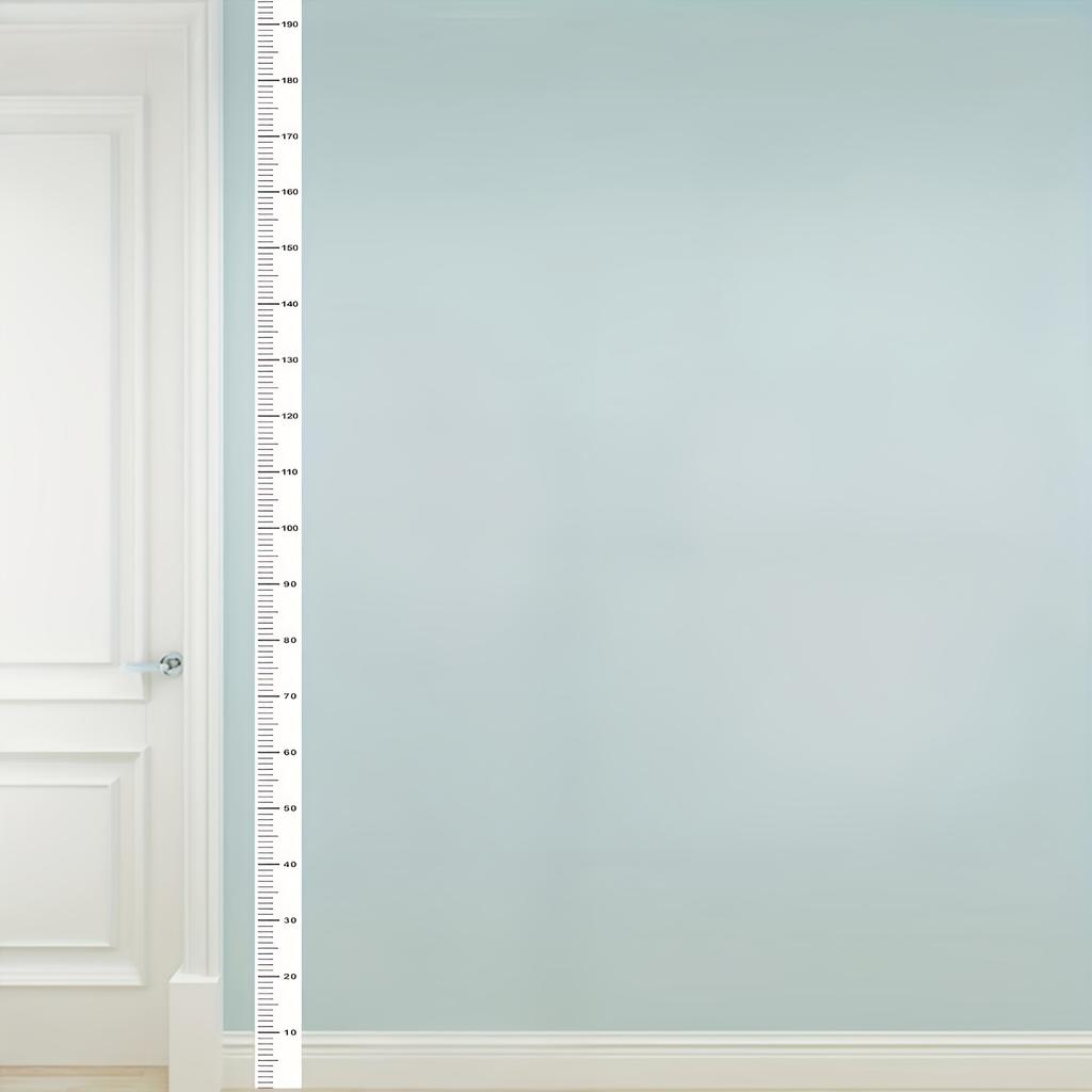 2m Wall Height Measurement Card - Easy-to-Read Durable PVC Material Writeable & Removable Ideal for Room Decor Wall Decorations