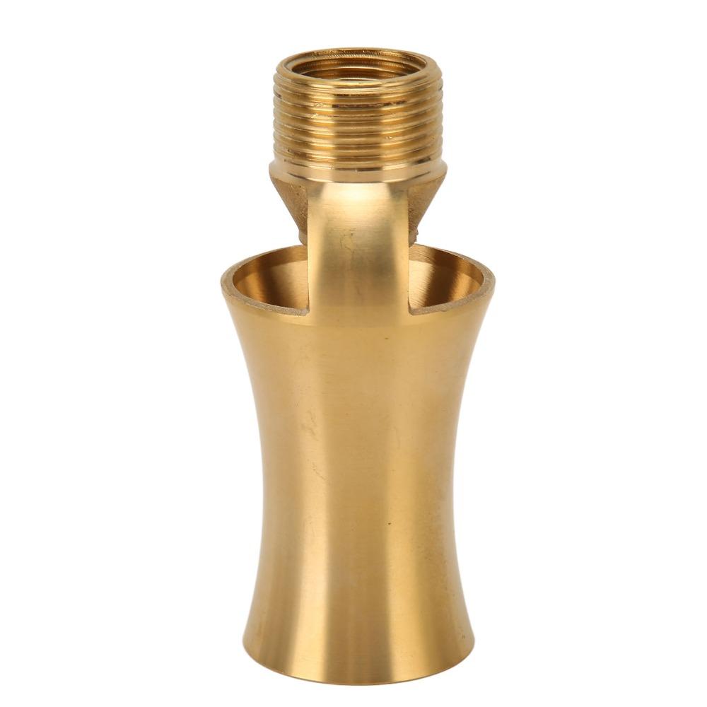 Brass Pond Water Fountain Nozzle G1/2 Female To G3/4 Male Thread G1/2 Male Thread Water Fountain Sprinkler Gold
