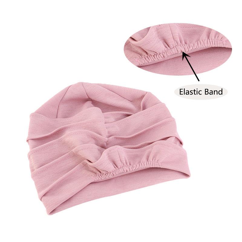 Muslim Women Stretch Sleep Chemo Hat Cotton Beanie Sleep Hijab Turban Headwear Cap Head Wrap for Cancer Hair Loss Accessories
