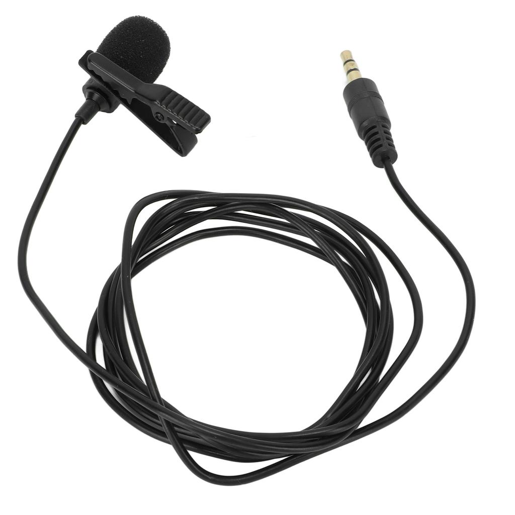 Lavalier Microphone Noise Reduction Omnidirectional Clip On Mic for Interview Streaming