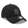 Casquette - NEW ERA - POP OUTLINE FORTY - Visière incurvée - Noir - Logo NEW YORK YANKEES