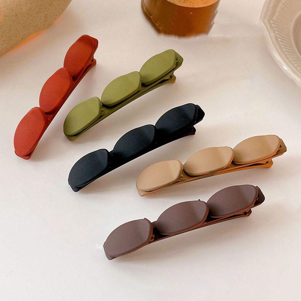 Elegant Side Barrettes Braided Hair Clip Korean Style Plastic Duckbill Clip Hairpin Headwear Bangs Clip Daily