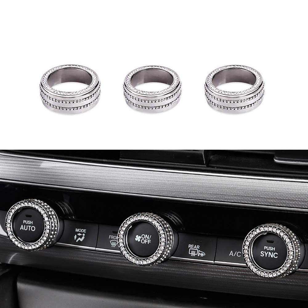 

Climate Control Switch Knob Touch Screen Button Bling for Honda Accord Sedan Inspire Touring Sport EX EX-L LX 10th 2018-2022(5pcs)