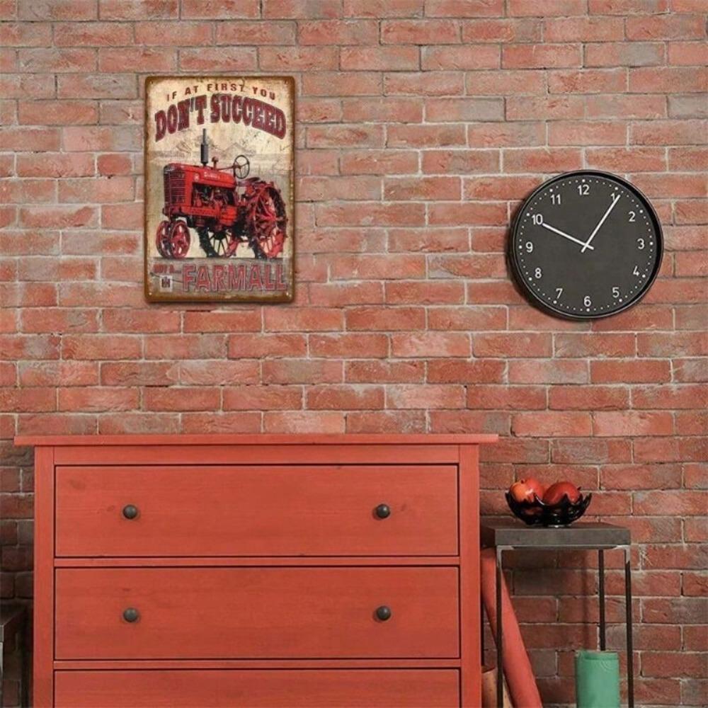Vintage Metal Wall Sign Retro Garage Decor Waterproof