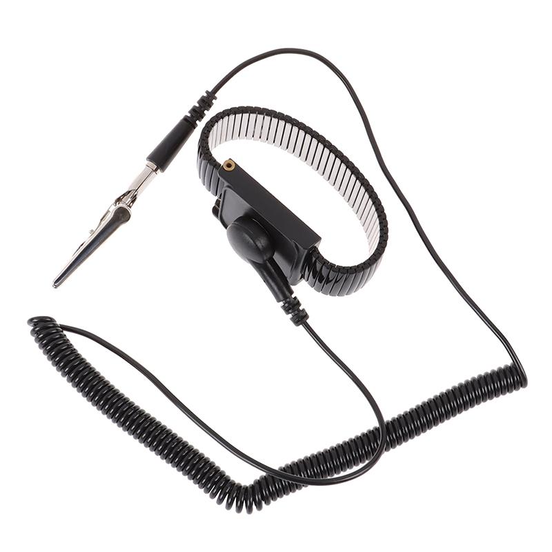 Anti Static Work Wrist Strap Esd Adjustable Discharge Belt Ground Metal Bracelet