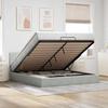 VidaXL Ottoman Bed Frame with Light Grey Mattress 200x200 Cm Velvet 3312644