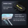 Type C USB Docking Station Colorful Light USB 3.0 HUB Splitter USB Splitter Adapter  Mouse Keyboard