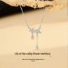 Lily Flower Wind Chime Necklace - Light Luxury Clavicle Chain for Women, High-End Design, Sweet and Elegant.