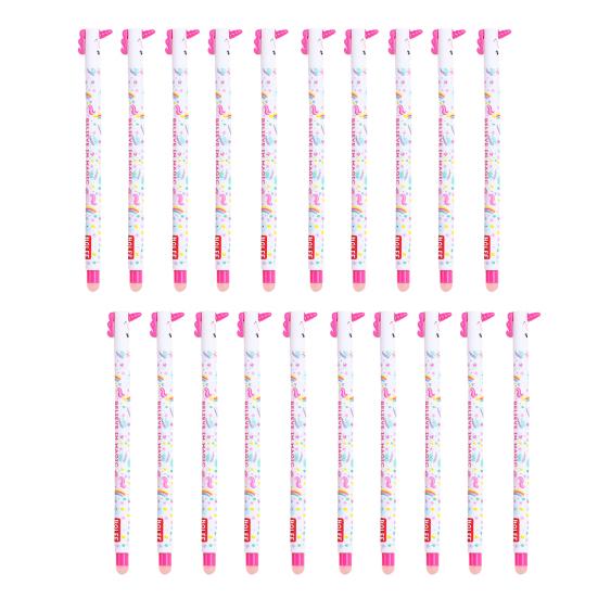 

20Pcs Cartoon Animal Erasable Gel Pens for Kids 0.7mm Cute Cap Design Smooth Writing Stationery Pen Easy Erase Fun School Supplies for Students Unicorn чёрный