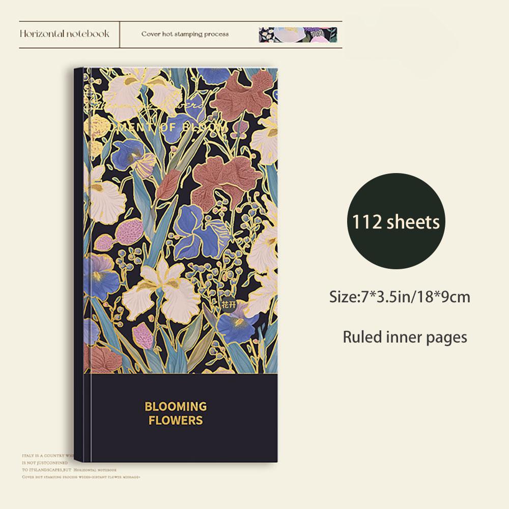 Vintage Style Hardcover Notebook with Thickened Horizontal Inner Pages, Portable and Cute Cat Notebook