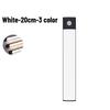 20/40cm LED Motion Sensor Cabinet Light Ultra Thin Rechargeable Night Sensor Lamp 3 Color Adjustable Induction Detector Lamp
