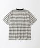 OUTSTANDING Stripe Half Sleeve Tee_Ivory/Black
