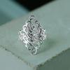Retro Hollow Flower Symbol Hollow Ring, Elegant And Simple Jewelry, Perfect Gift For Him Or Her, Suitable For Any Occasion