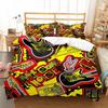 Graffiti Duvet Cover Set Cute Hip Hop Style Polyester Comforter Cover With Pillowcase Queen Full Size For Kid Teen Bedding Set