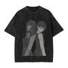 2026 Summer Chainsaw Man Yoru War Devil Washed Anime T-shirt Harajuku Streetwear Oversized Short Sleeve Daily Wear Cool Top