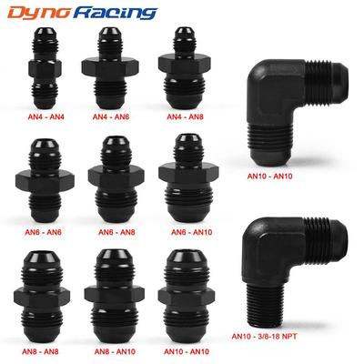AN Male Flare To AN Male Flare Union Coupler Fitting Black High Quality AN4 AN6 AN8 AN10 Straight Reducer Adapter Hose Fittings