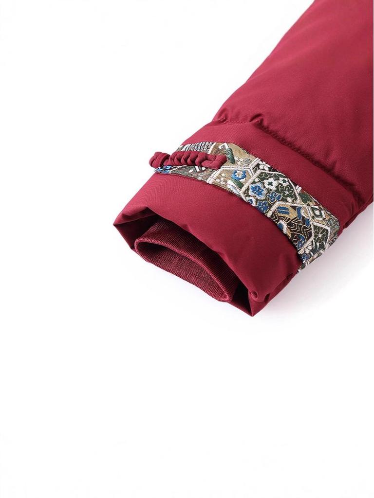 Stylish Winter Cotton Jacket for Middle-Aged and Elderly Women - Plus Velvet, Thickened, Warm, and Padded for Moms.