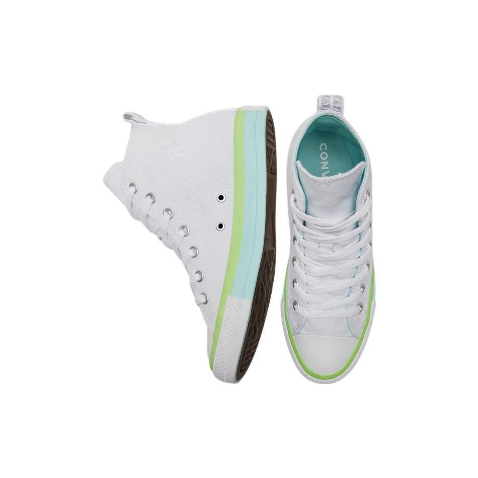 Converse Chuck Taylor All Star Simple Comfortable High Top Canvas Shoes Women Sneakers White Green A00543C