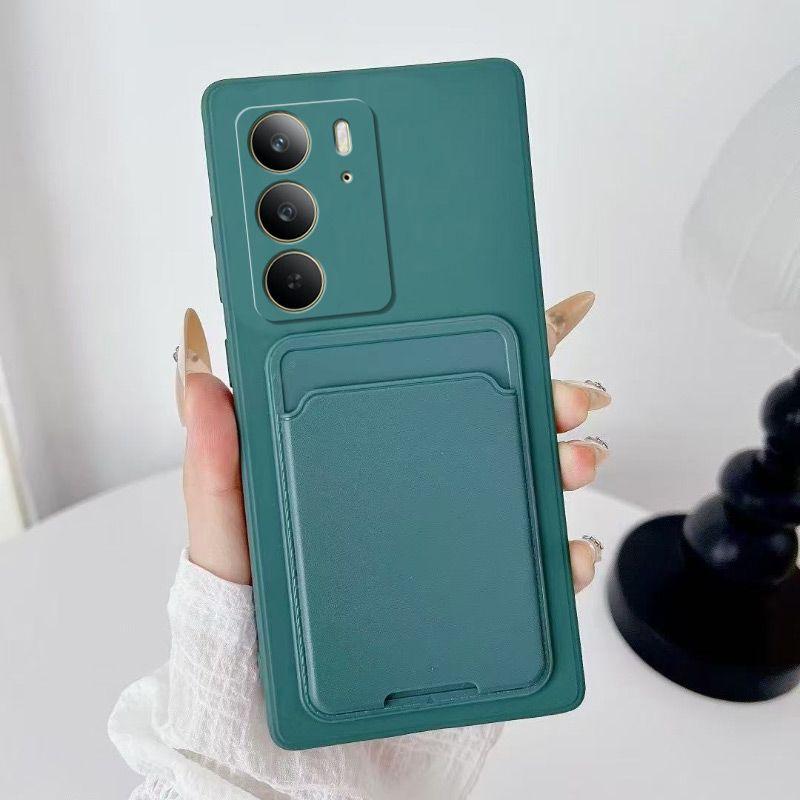 RealmeC75 Mobile Phone Case, Card Bag, Solid Color, Straight Edge Simple Knot, Soft Protective Cover, Matte Business Anti-drop All-inclusive.