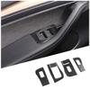 Carbon Fiber Window Lift Switch Panel Cover Trim For Tesla Model Y 3 2017-
