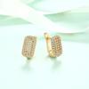 UMCHO Yellow Gold Color Earring Fashion Zircon Earrings Earrings Clasp for Women