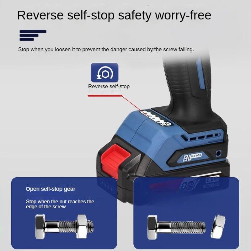 Dongcheng Børsteløs Slagskrutrekker DCPL198AM Litiumbatteri 20V Elektrisk Batch Oppladbar Husholdnings Elektrisk Skrutrekker