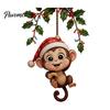 Creative Wall Ornaments Cute Hanging Monkey Switch Sticker for Christmas/Halloween Decor, Self-Adhesive Light Sticker, Removable PVC Halloween Socket
