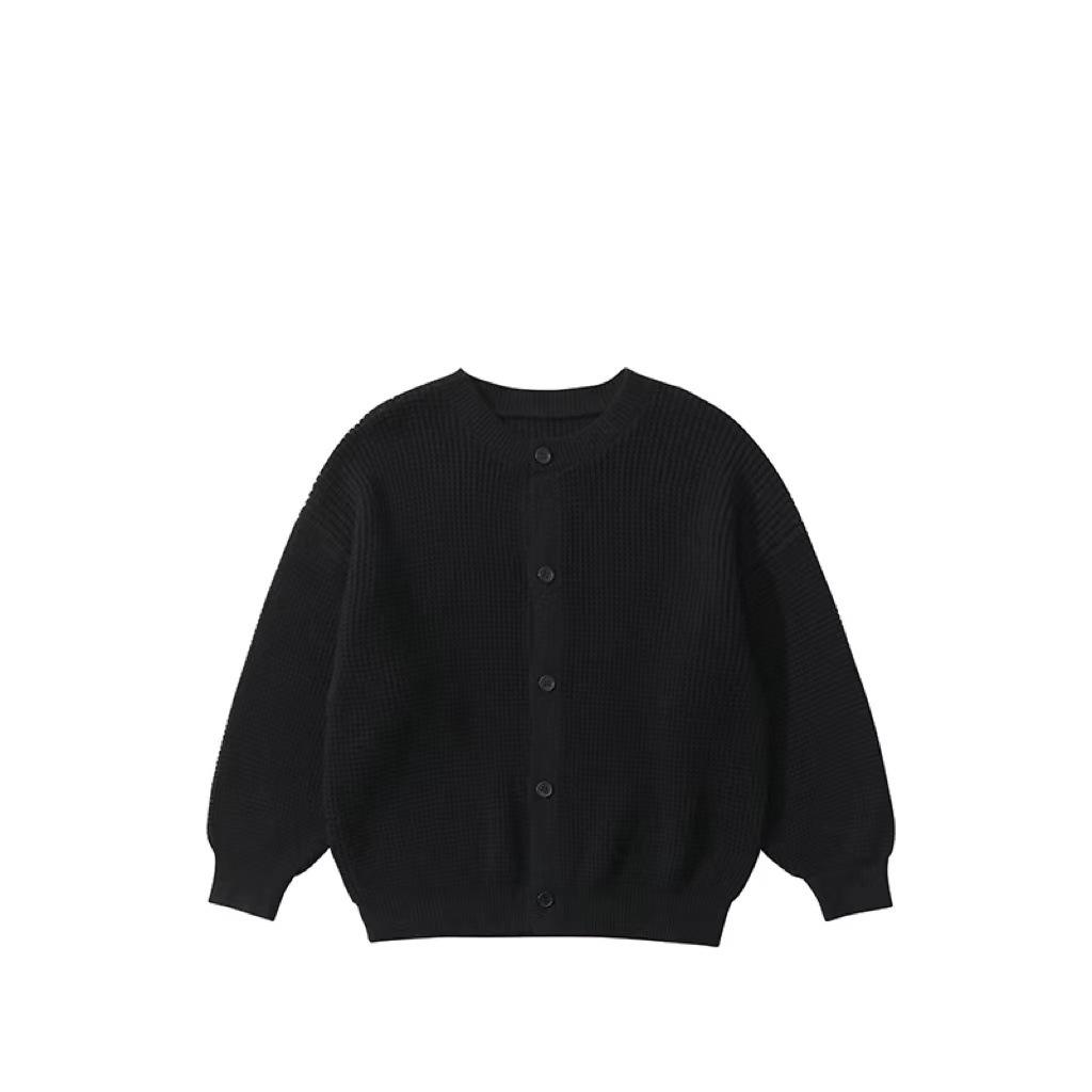 Boys' Thin Knit Cardigan Sweater, Medium/Large Sizes, Trendy Spring/Autumn Jacket