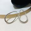 Geometric Big Metal Earrings For Women Jewelry Gift Irregular Circle Oval Earrings Femme Cold Fashion Korean Women'S Earrings